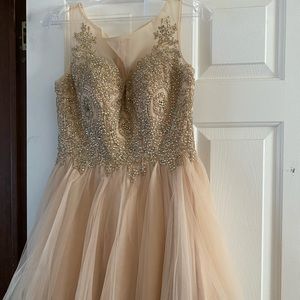 Short beige sweet 16 Dress Or 8th Grade Dance